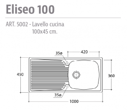 lavello 100x45xh21,5